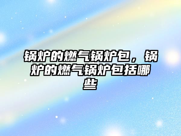 鍋爐的燃?xì)忮仩t包，鍋爐的燃?xì)忮仩t包括哪些