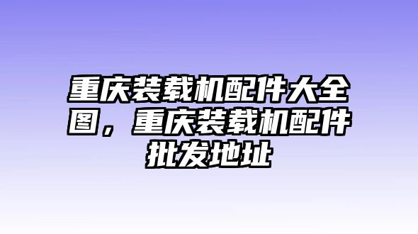 重慶裝載機配件大全圖，重慶裝載機配件批發地址