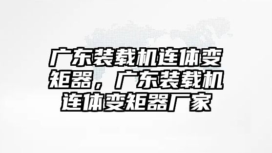 廣東裝載機(jī)連體變矩器，廣東裝載機(jī)連體變矩器廠家