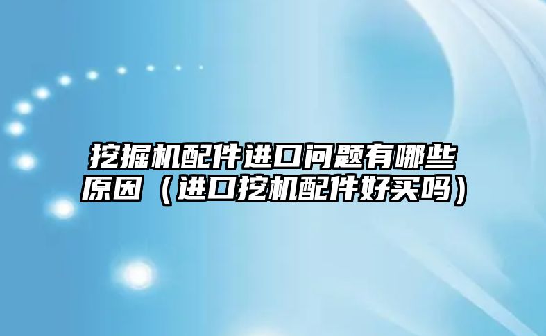 挖掘機配件進口問題有哪些原因（進口挖機配件好買嗎）