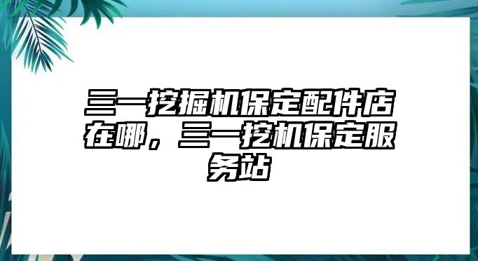 三一挖掘機(jī)保定配件店在哪，三一挖機(jī)保定服務(wù)站