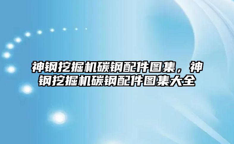 神鋼挖掘機碳鋼配件圖集，神鋼挖掘機碳鋼配件圖集大全