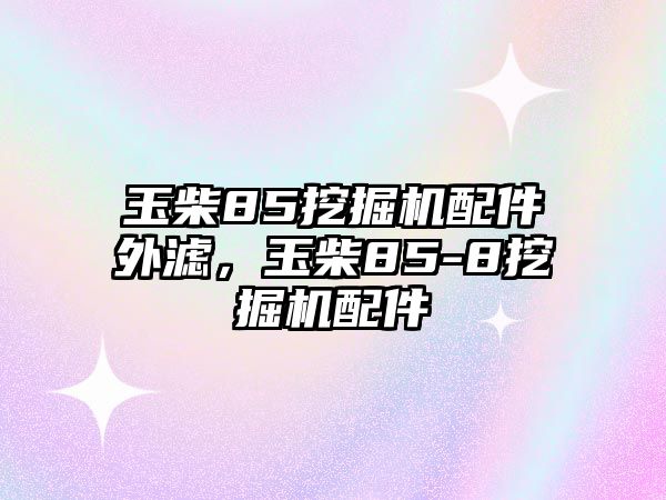 玉柴85挖掘機(jī)配件外濾，玉柴85-8挖掘機(jī)配件