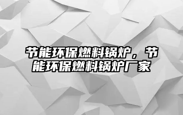 節能環保燃料鍋爐，節能環保燃料鍋爐廠家