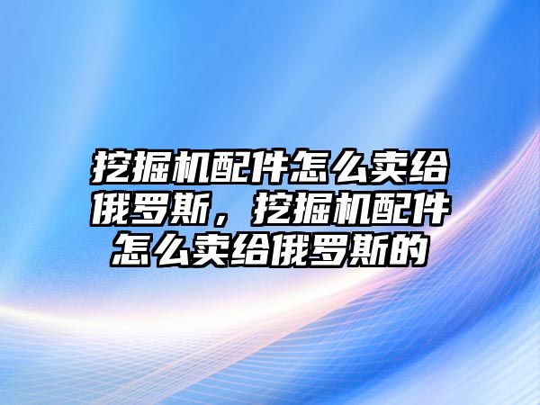 挖掘機配件怎么賣給俄羅斯，挖掘機配件怎么賣給俄羅斯的