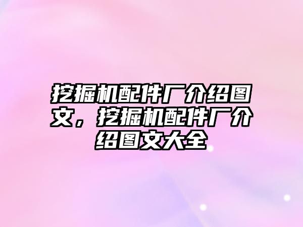 挖掘機配件廠介紹圖文，挖掘機配件廠介紹圖文大全