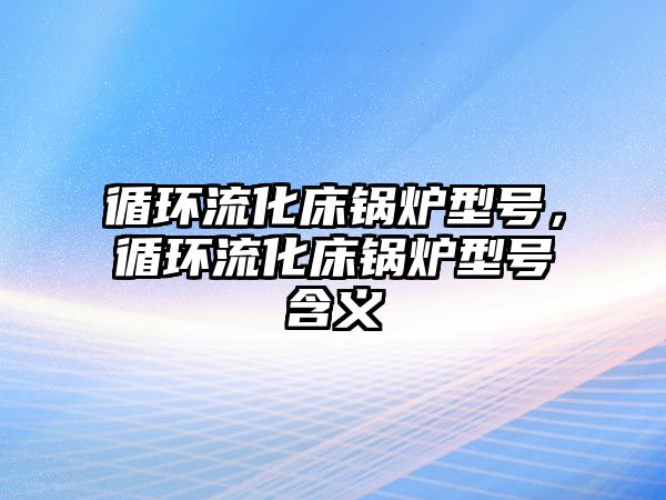 循環流化床鍋爐型號，循環流化床鍋爐型號含義