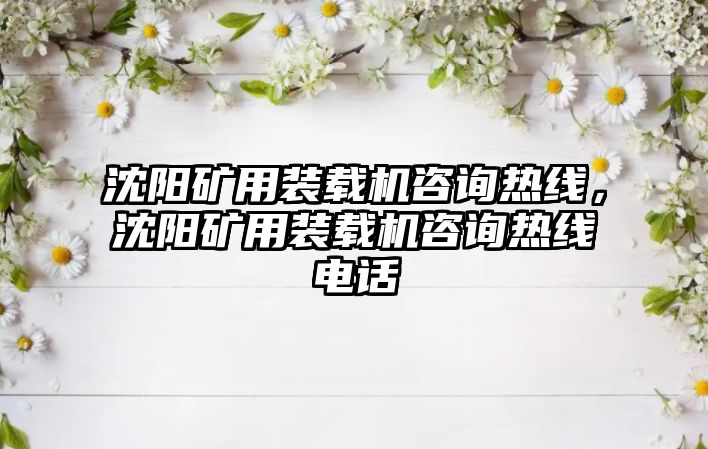 沈陽礦用裝載機咨詢熱線，沈陽礦用裝載機咨詢熱線電話