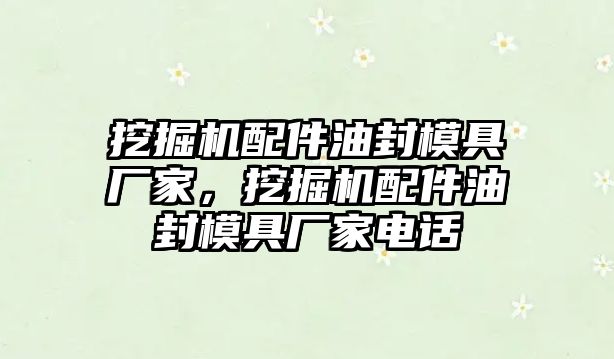 挖掘機配件油封模具廠家，挖掘機配件油封模具廠家電話