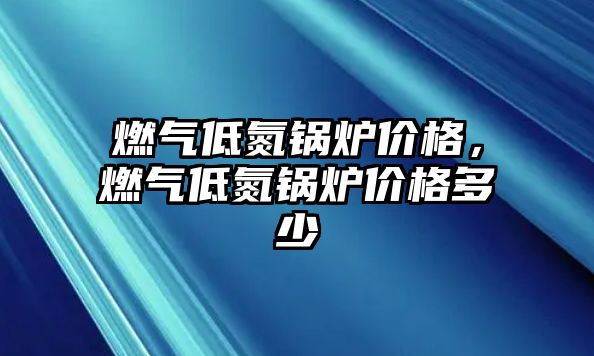 燃氣低氮鍋爐價格，燃氣低氮鍋爐價格多少