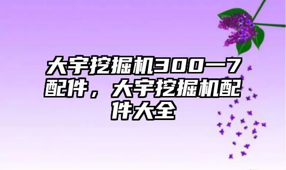 大宇挖掘機(jī)300一7配件，大宇挖掘機(jī)配件大全