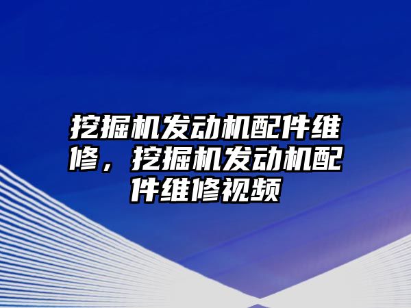 挖掘機發(fā)動機配件維修，挖掘機發(fā)動機配件維修視頻