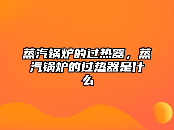 蒸汽鍋爐的過熱器，蒸汽鍋爐的過熱器是什么