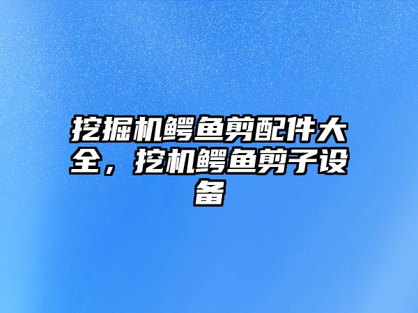 挖掘機鱷魚剪配件大全，挖機鱷魚剪子設備