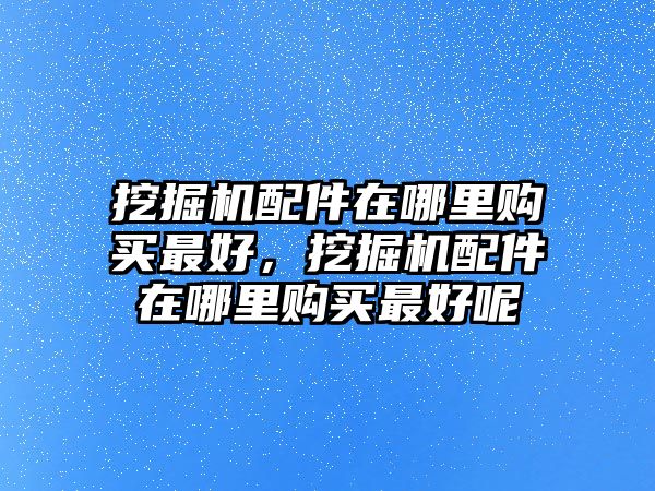 挖掘機配件在哪里購買最好，挖掘機配件在哪里購買最好呢