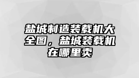 鹽城制造裝載機大全圖，鹽城裝載機在哪里賣