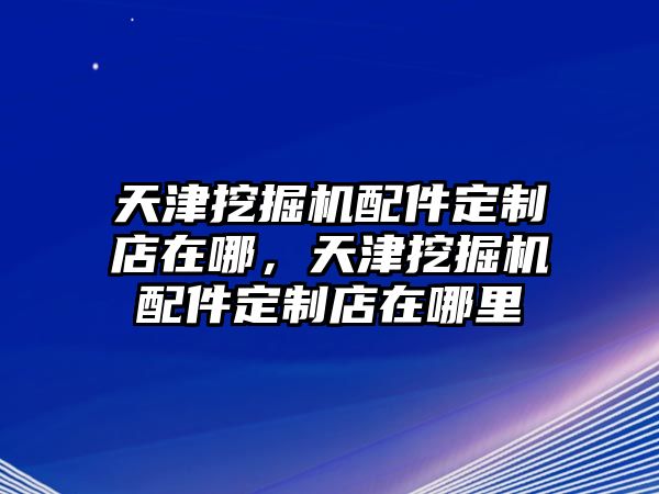 天津挖掘機配件定制店在哪，天津挖掘機配件定制店在哪里