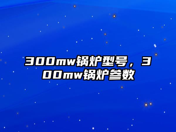 300mw鍋爐型號，300mw鍋爐參數