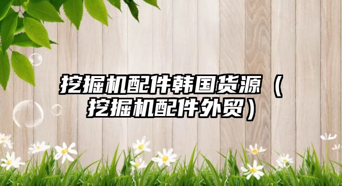 挖掘機配件韓國貨源（挖掘機配件外貿(mào)）