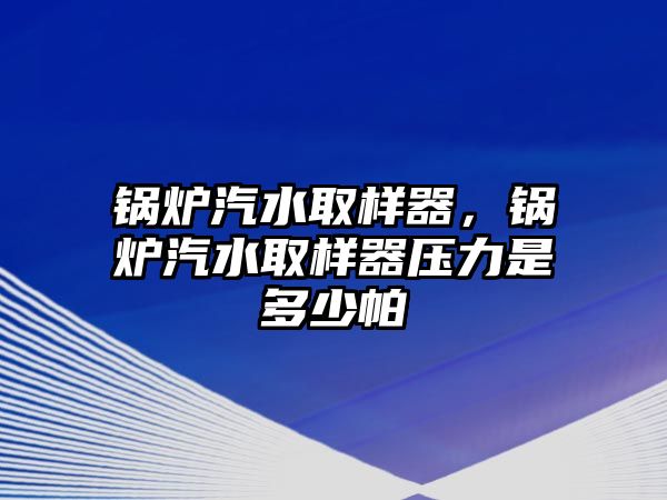 鍋爐汽水取樣器，鍋爐汽水取樣器壓力是多少帕