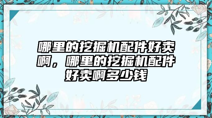 哪里的挖掘機(jī)配件好賣啊，哪里的挖掘機(jī)配件好賣啊多少錢