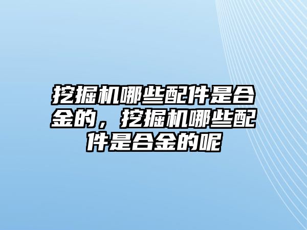 挖掘機哪些配件是合金的，挖掘機哪些配件是合金的呢