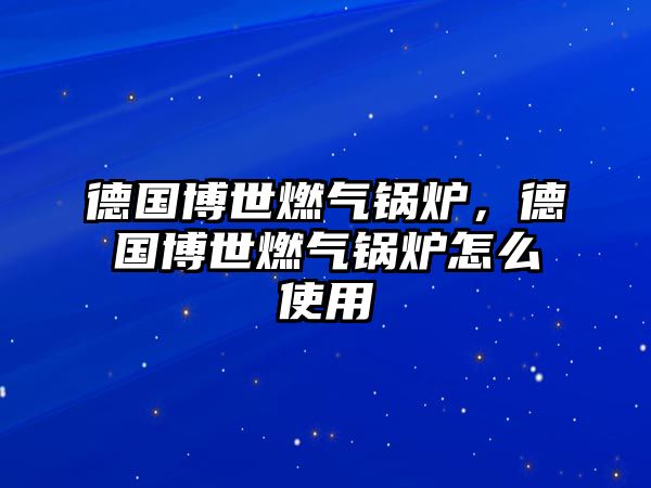 德國博世燃?xì)忮仩t，德國博世燃?xì)忮仩t怎么使用