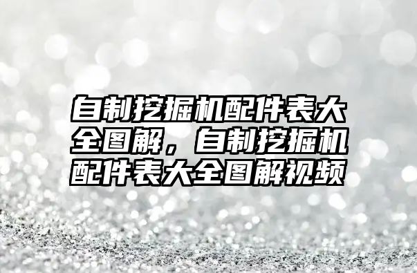 自制挖掘機配件表大全圖解，自制挖掘機配件表大全圖解視頻