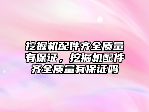 挖掘機配件齊全質量有保證，挖掘機配件齊全質量有保證嗎