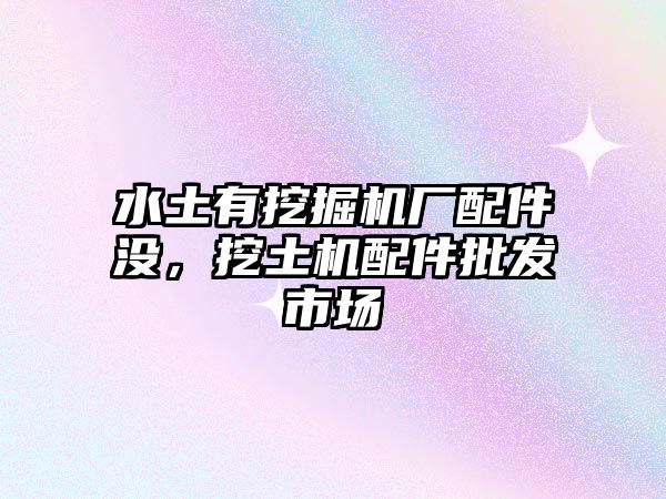 水土有挖掘機廠配件沒，挖土機配件批發市場