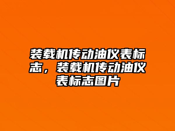 裝載機傳動油儀表標志，裝載機傳動油儀表標志圖片