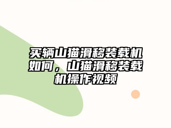 買輛山貓滑移裝載機如何，山貓滑移裝載機操作視頻