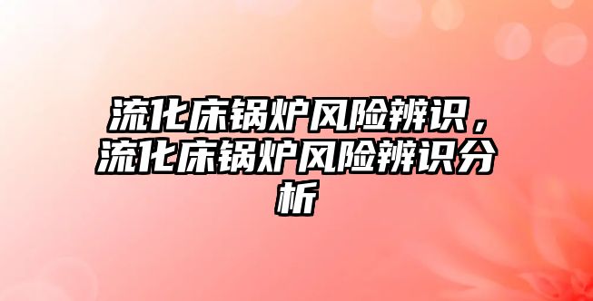 流化床鍋爐風險辨識，流化床鍋爐風險辨識分析