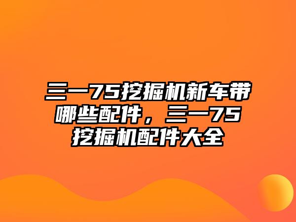 三一75挖掘機新車帶哪些配件，三一75挖掘機配件大全