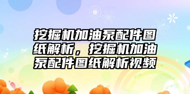 挖掘機(jī)加油泵配件圖紙解析，挖掘機(jī)加油泵配件圖紙解析視頻