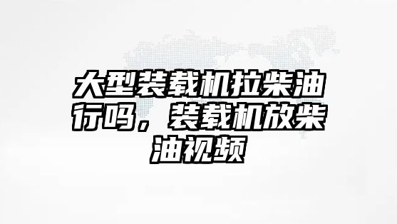 大型裝載機拉柴油行嗎，裝載機放柴油視頻