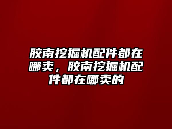 膠南挖掘機配件都在哪賣，膠南挖掘機配件都在哪賣的