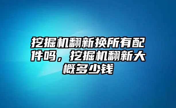 挖掘機(jī)翻新?lián)Q所有配件嗎，挖掘機(jī)翻新大概多少錢