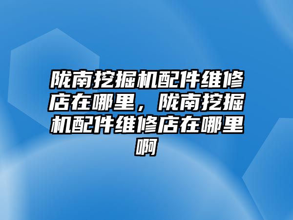 隴南挖掘機配件維修店在哪里，隴南挖掘機配件維修店在哪里啊