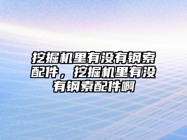 挖掘機里有沒有鋼索配件，挖掘機里有沒有鋼索配件啊