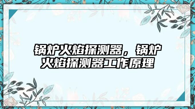 鍋爐火焰探測器，鍋爐火焰探測器工作原理