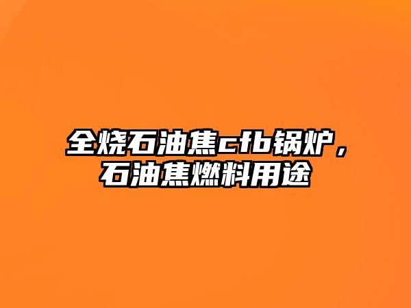 全燒石油焦cfb鍋爐，石油焦燃料用途