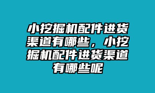 小挖掘機配件進貨渠道有哪些，小挖掘機配件進貨渠道有哪些呢