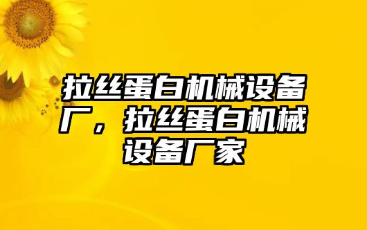 拉絲蛋白機械設備廠，拉絲蛋白機械設備廠家