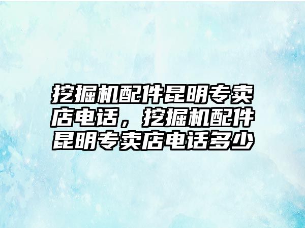 挖掘機(jī)配件昆明專賣店電話，挖掘機(jī)配件昆明專賣店電話多少