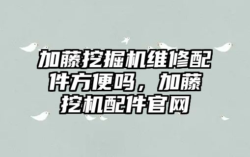 加藤挖掘機維修配件方便嗎，加藤挖機配件官網