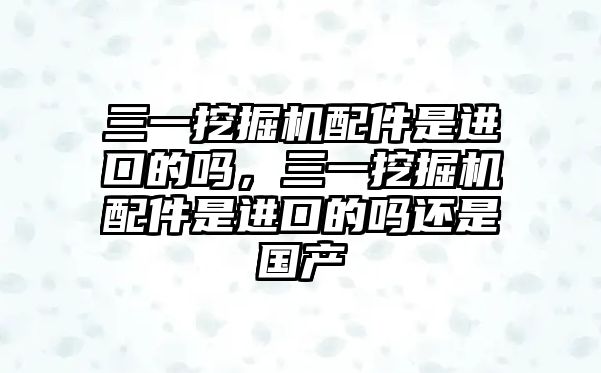 三一挖掘機配件是進口的嗎，三一挖掘機配件是進口的嗎還是國產