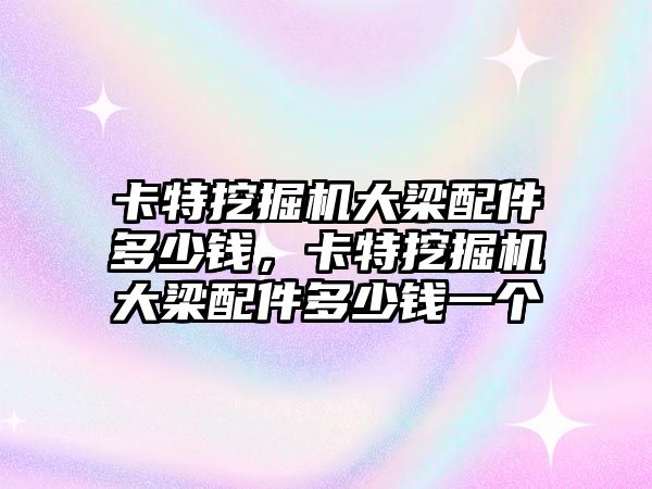 卡特挖掘機大梁配件多少錢，卡特挖掘機大梁配件多少錢一個