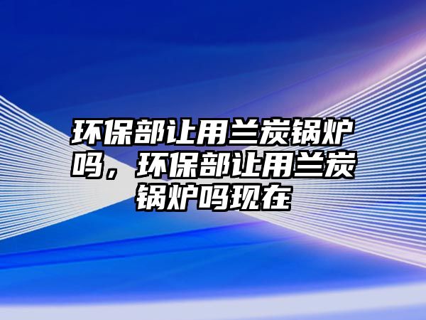 環(huán)保部讓用蘭炭鍋爐嗎，環(huán)保部讓用蘭炭鍋爐嗎現(xiàn)在