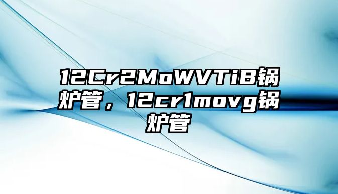 12Cr2MoWVTiB鍋爐管，12cr1movg鍋爐管